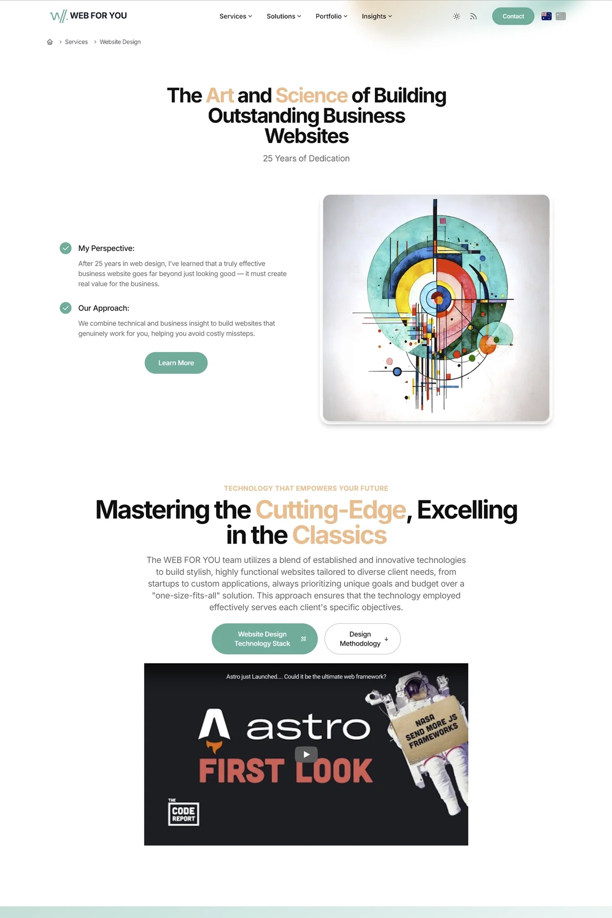 WEB FOR YOU Website Redesign